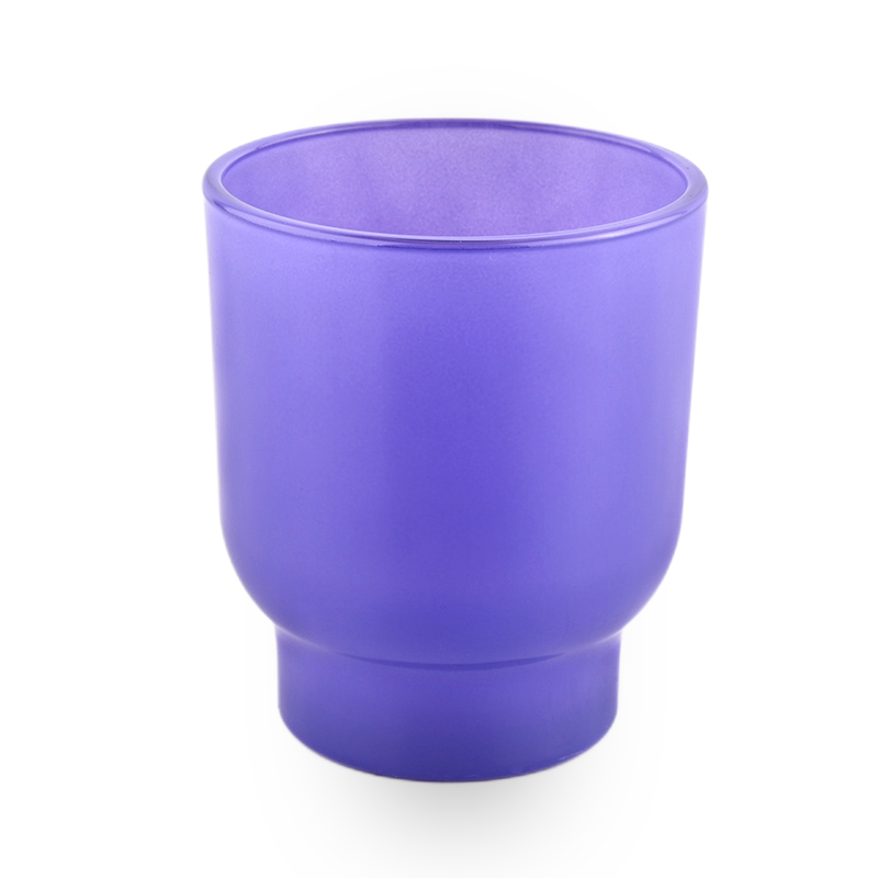 hot sales 5oz purple glass candle jar