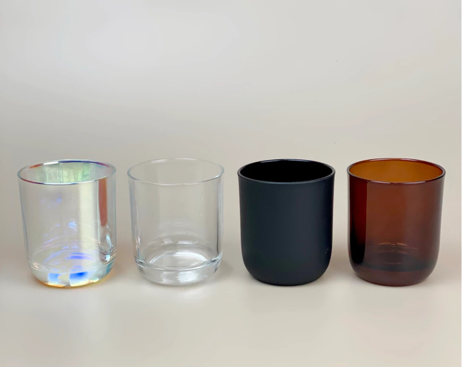 Round bottom thick wall candle glass jars for candle making 
