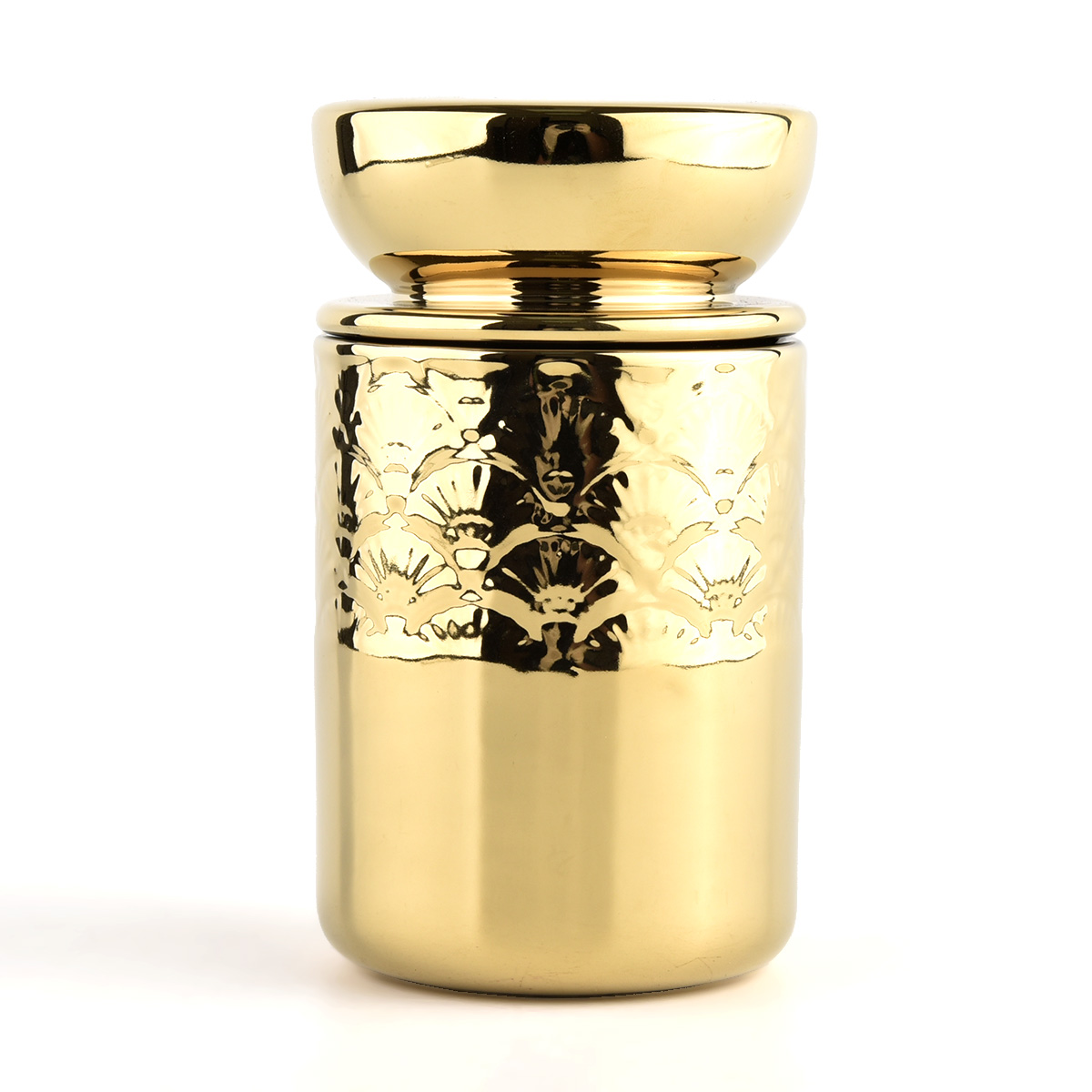 Luxury ceramic candle holder jar candle holder container wholesale with lid