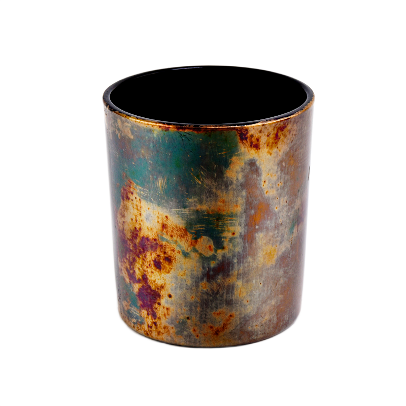 luxury decorated glass candle jar