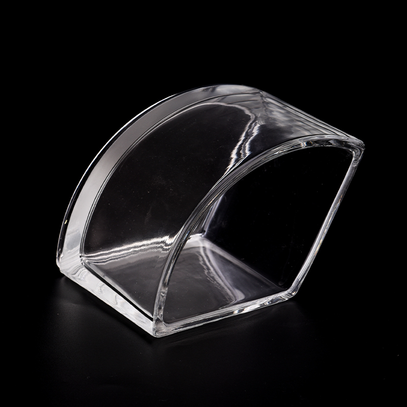 Luxury 8 OZ fan-shaped glass candle jar