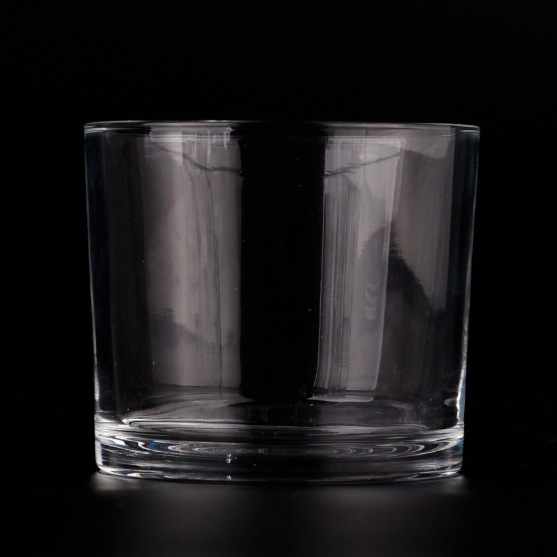 wholesale empty glass candle holder large capacity clear glass  jars  home decor