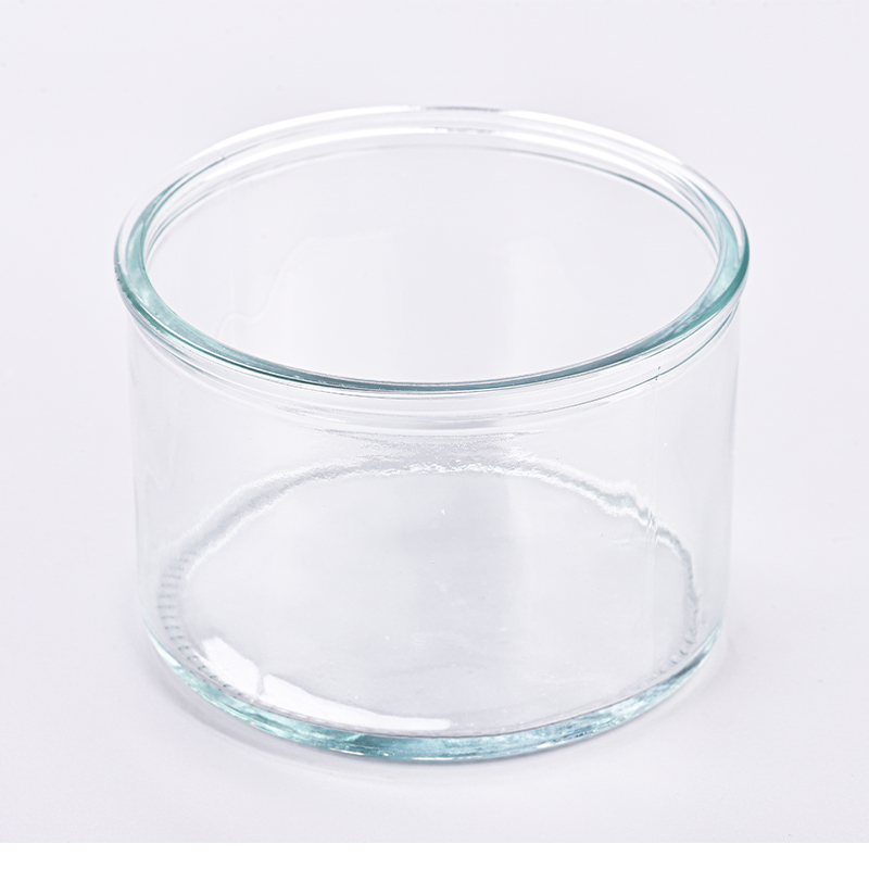 home decor large capacity clear glass candle holder