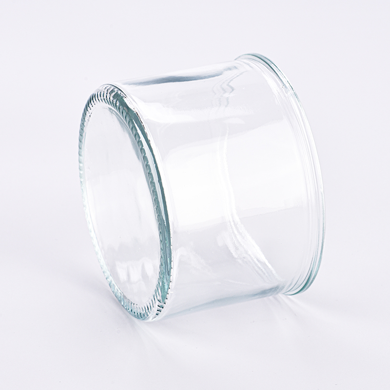 home decor large capacity clear glass candle holder