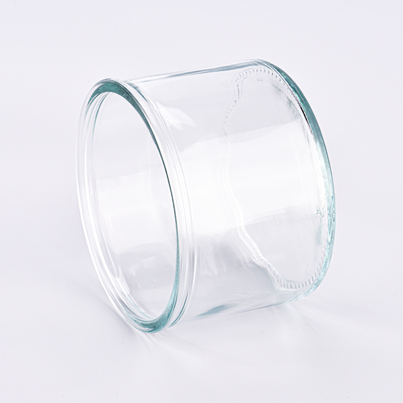 home decor large capacity clear glass candle holder