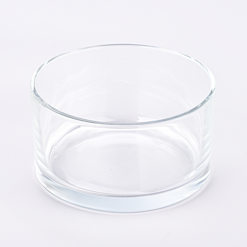 Hot sale large capacity 3 soy wick scented clear glass candle jar