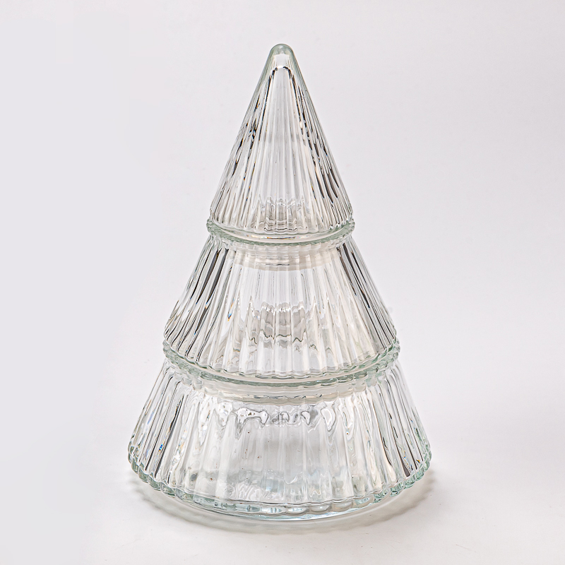 hot sales clear glass tree candle holder