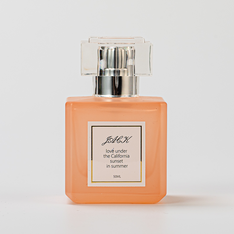 Custom Label Frost Finish Aroma Glass Bottle 50ml Perfume Bottle with Round Cap