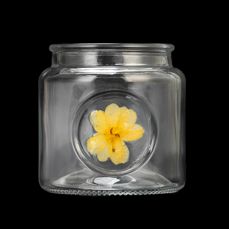 Wholesale Home Decor Glass Container 570ml Glass Candle Jar