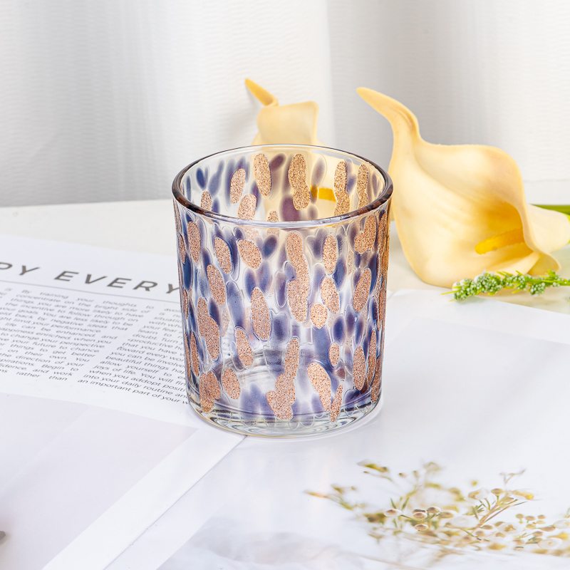 Luxury Finish Cylinder Glass Candle Vessel with Customizable Logo Design for Scented Candles & Elegant Home Decoration