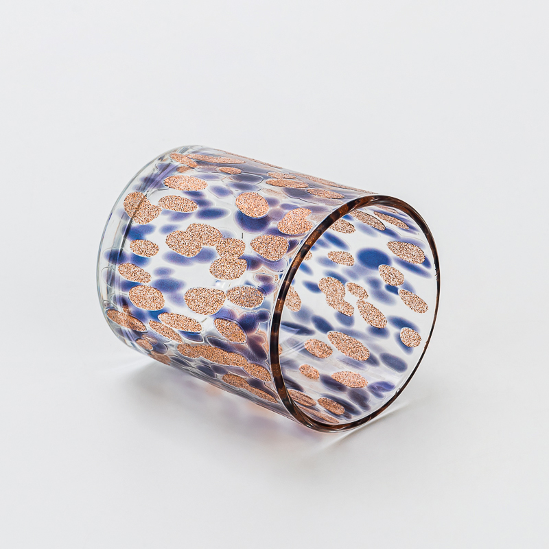 Luxury Finish Cylinder Glass Candle Vessel with Customizable Logo Design for Scented Candles & Elegant Home Decoration