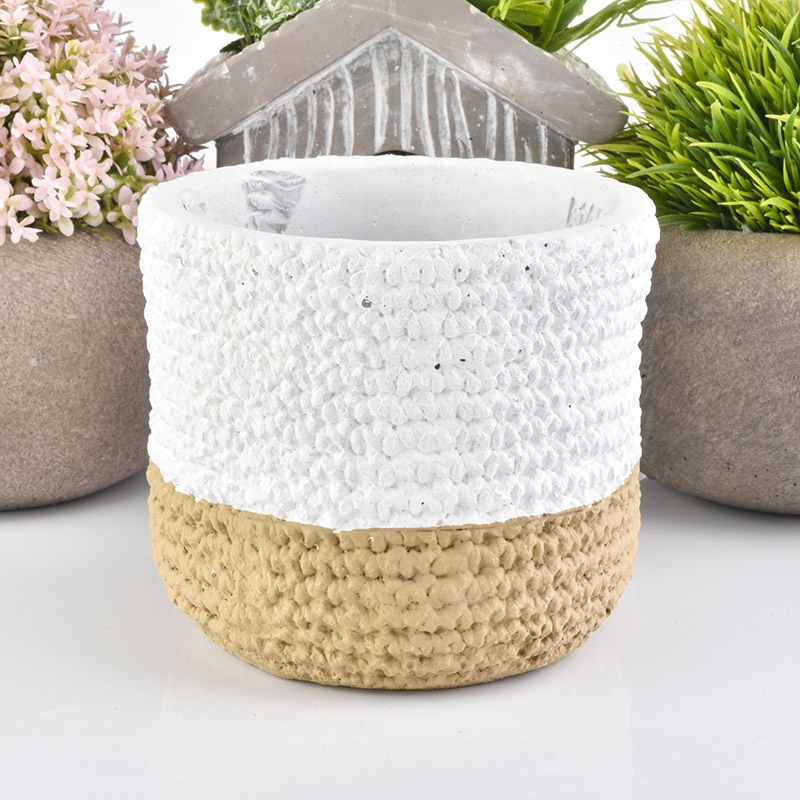 500ml Sunny customized home decoration cement candle jar in bulk