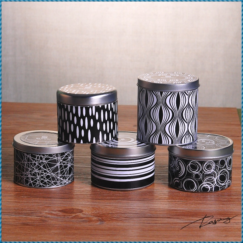 Sunny new design aluminium silver metal candle holder with lid