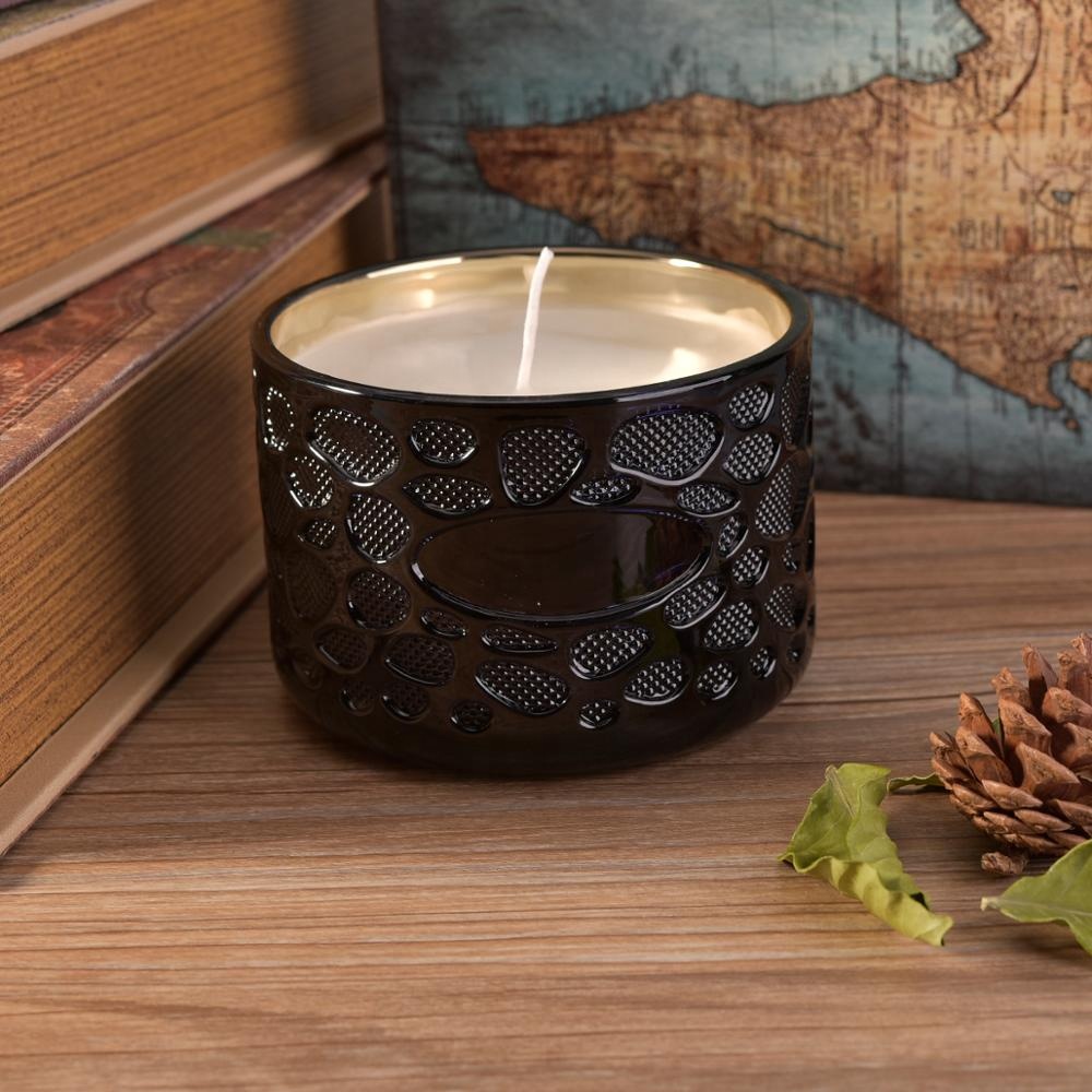 Restaurant Custom iridescent round glass candle holders