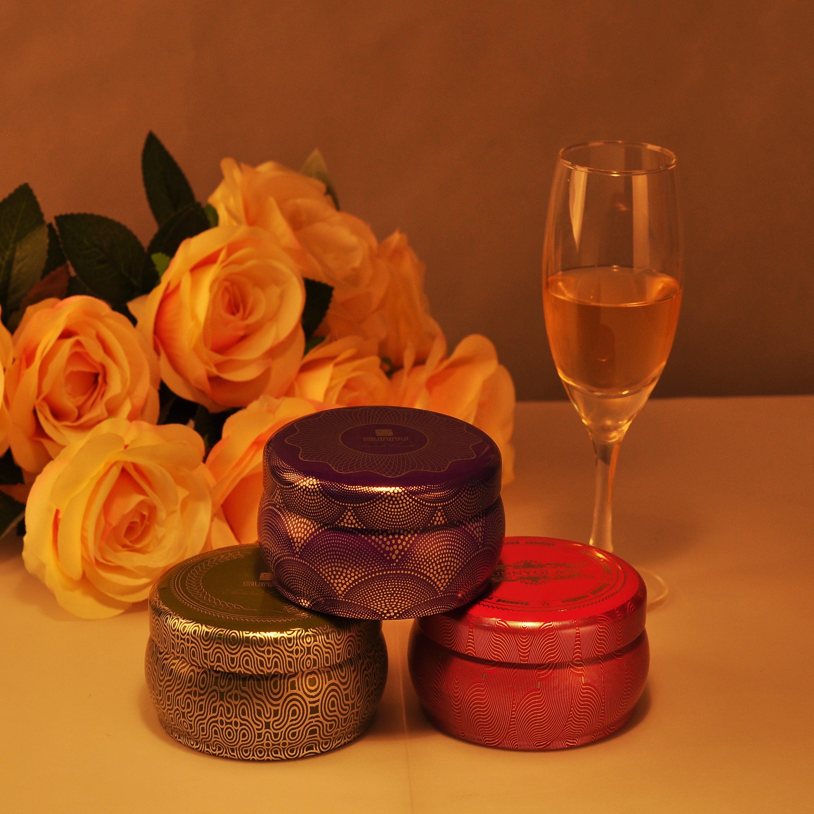 26+years brand cooperation home decoration metal candle tin with lids 10oz