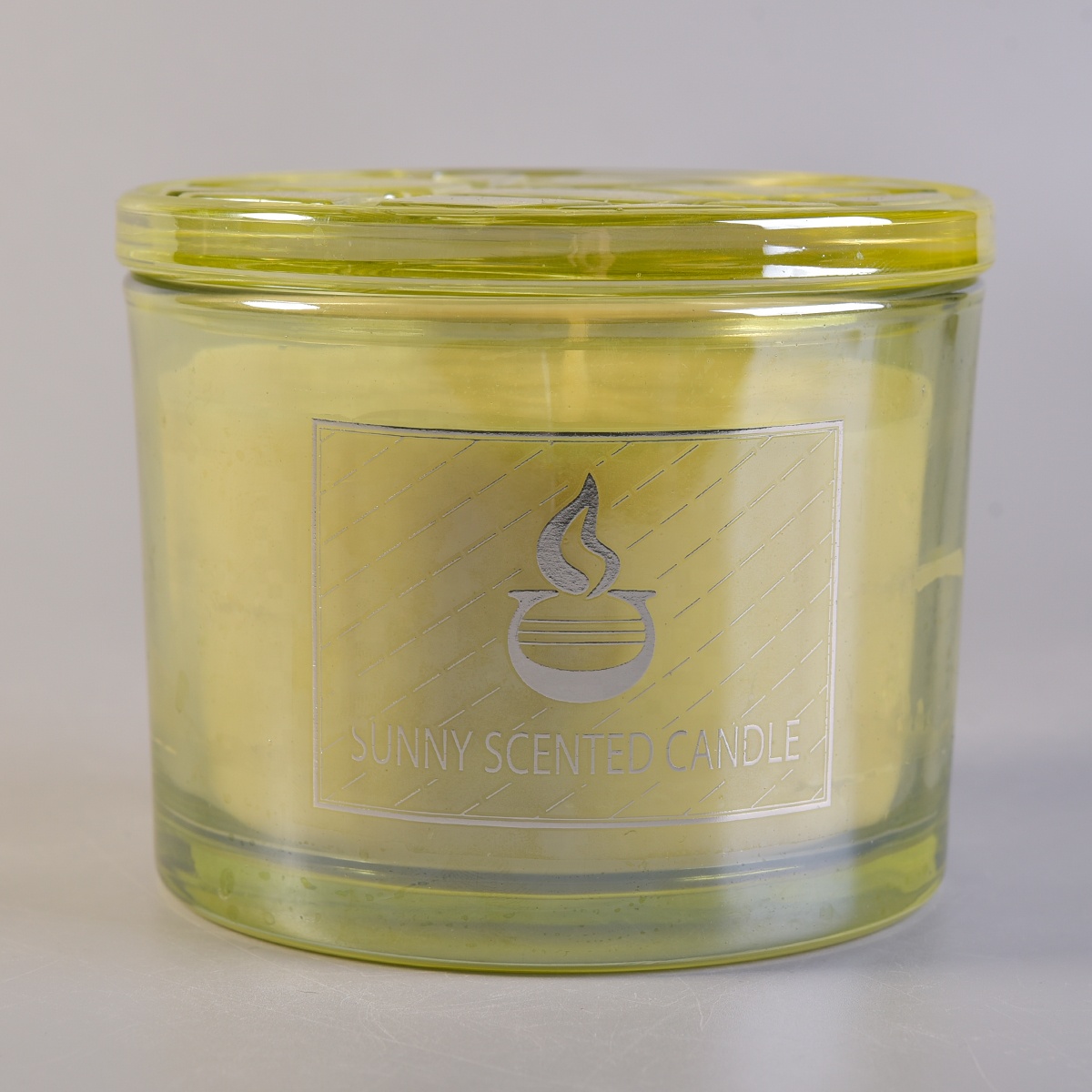 10oz Wholesales Custom gold glass bulk candle container with lid