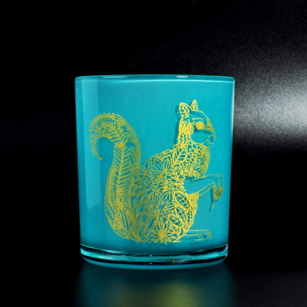 Sunny 26+years brand cooperation custom blue glass candle jar home decoration