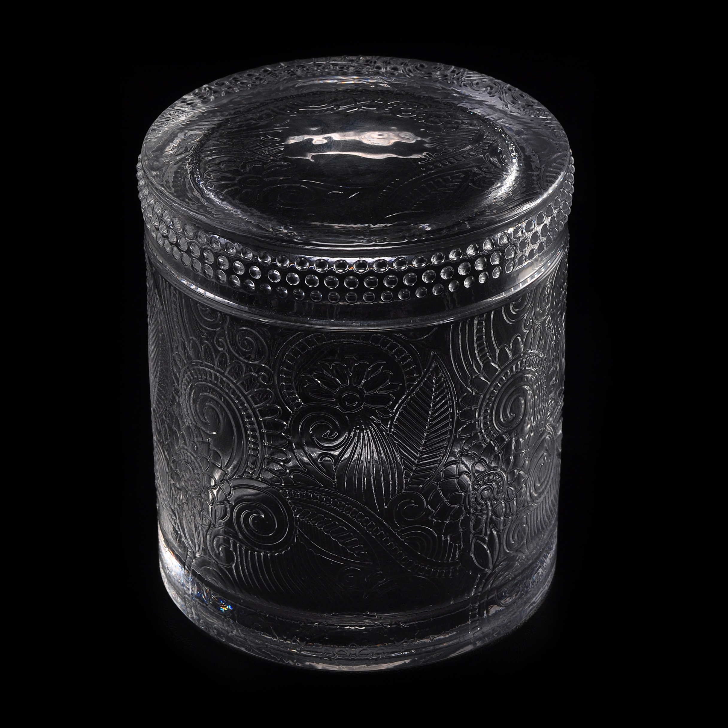 10oz 11oz 16oz luxury crystal empty glass candle jar and lid