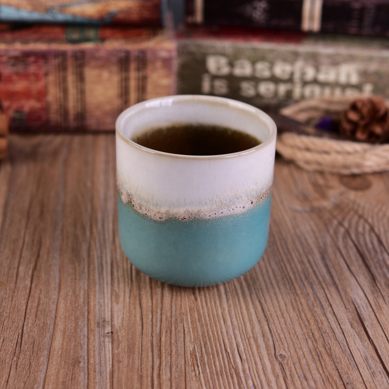 Customized tea light ceramic jar candle wholesales