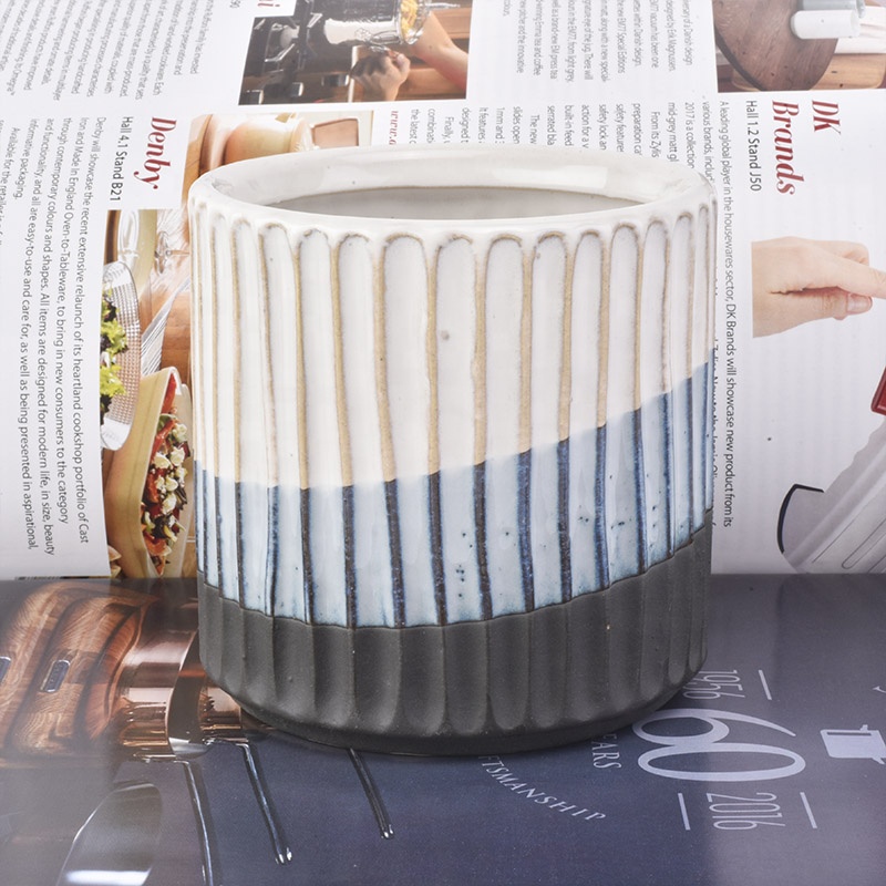 Matte custom recycled ceramic candle containers