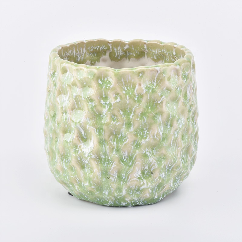 750ml iridescent ceramic candle holder home decor