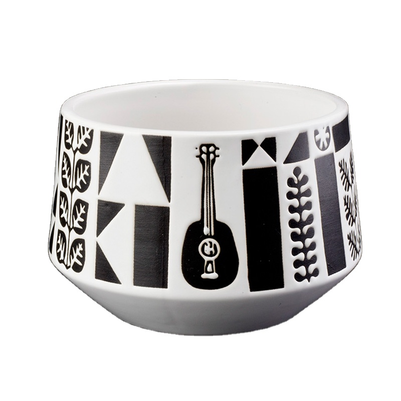 Sunny custom pattern 1000ml ceramic candle holders