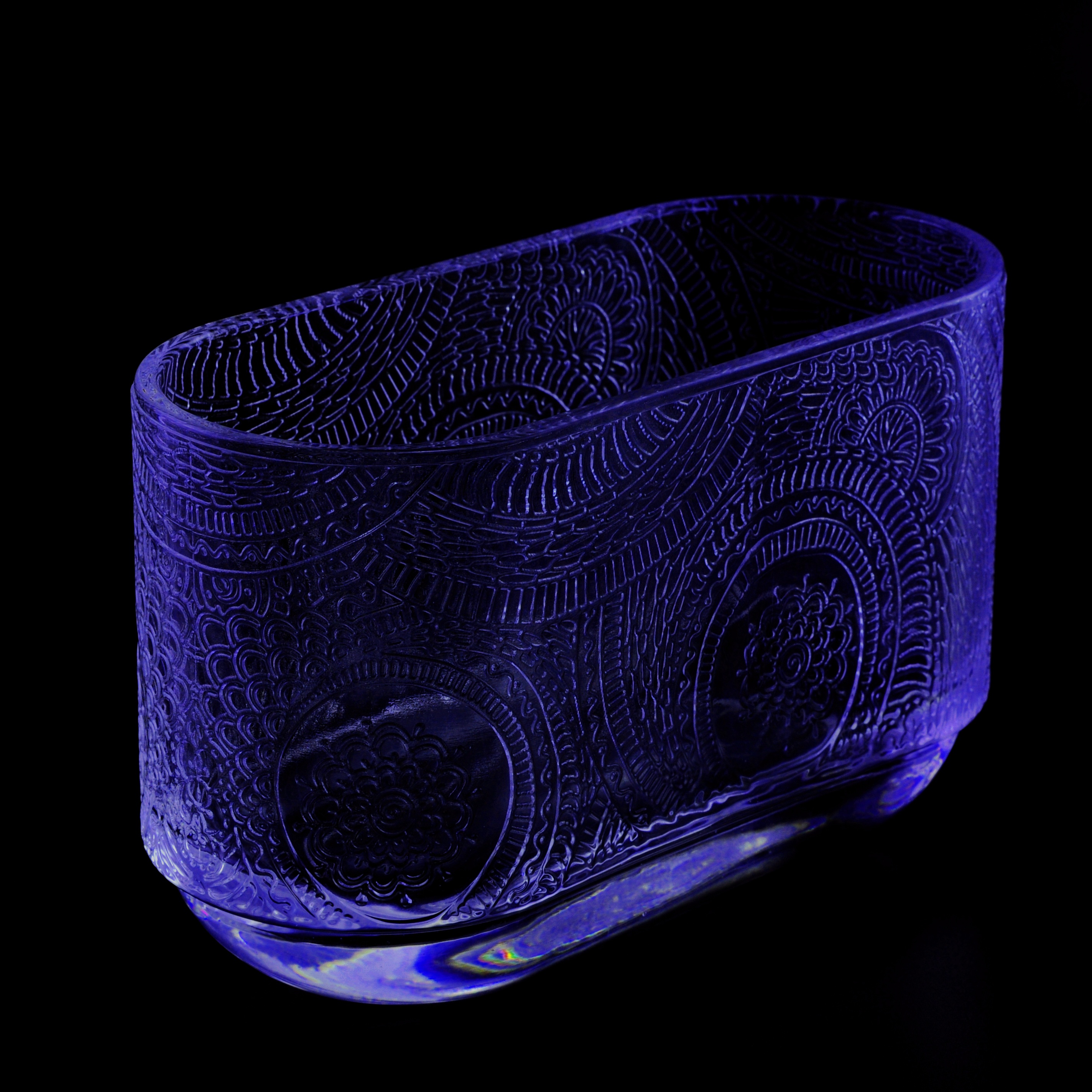 10oz New design custom oval glass candle jar with lid