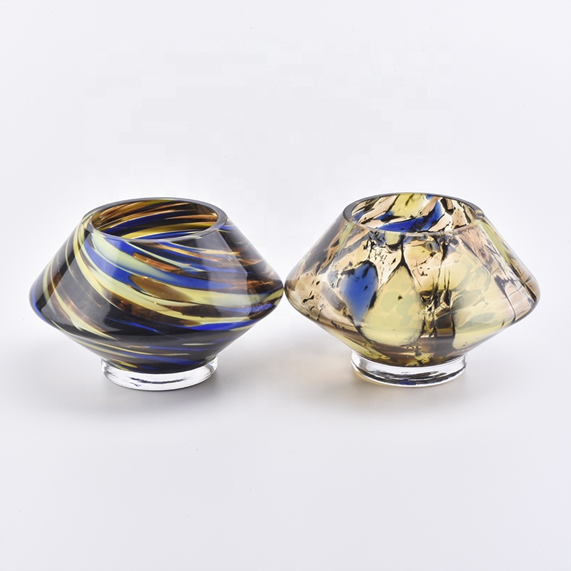 10oz 16oz Luxury custom iridescent glass jar candle container