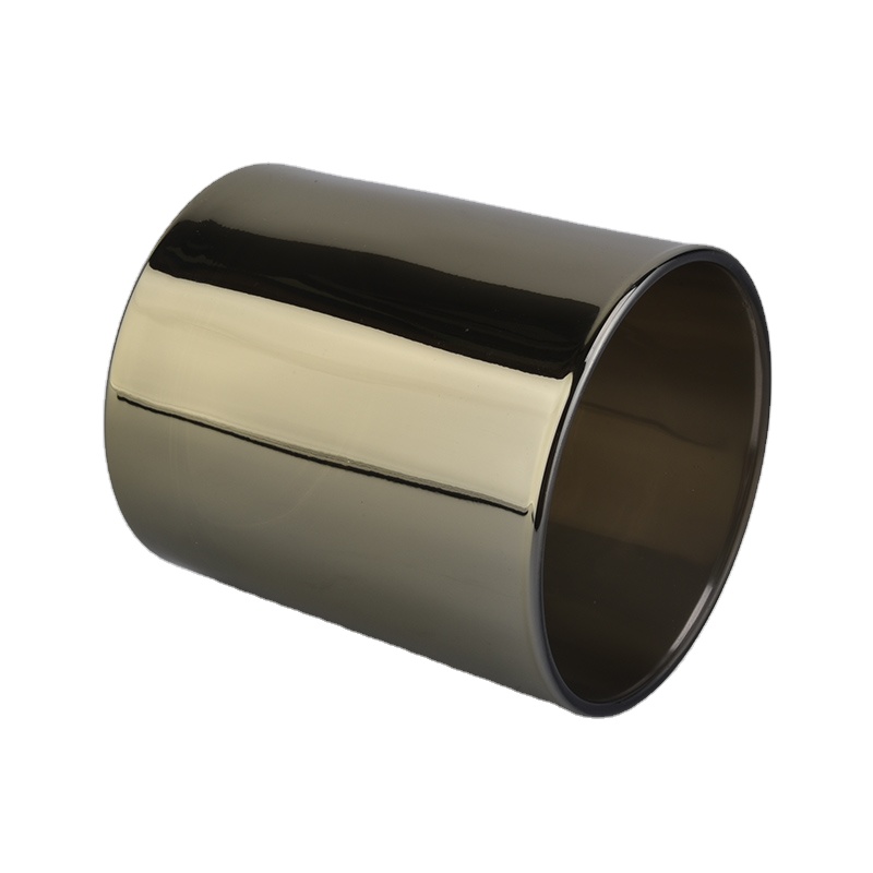 metallic painting 8oz candle glass jar for wholesale