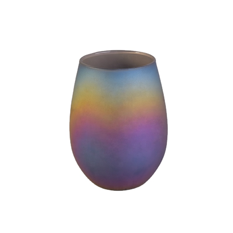 16 oz Matte colored aroma glass candle jars