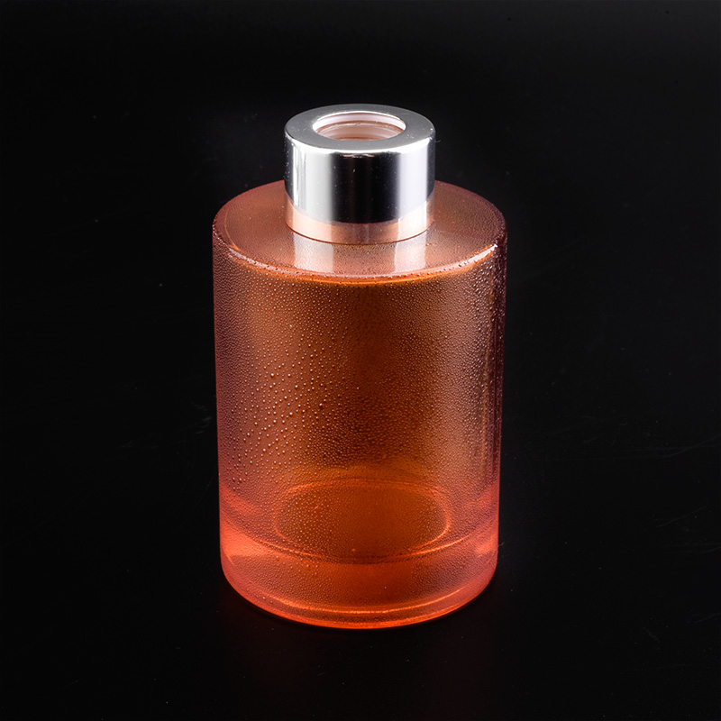 Raindrop pattern cylinder glass diffuser bottle glass perfume bottles