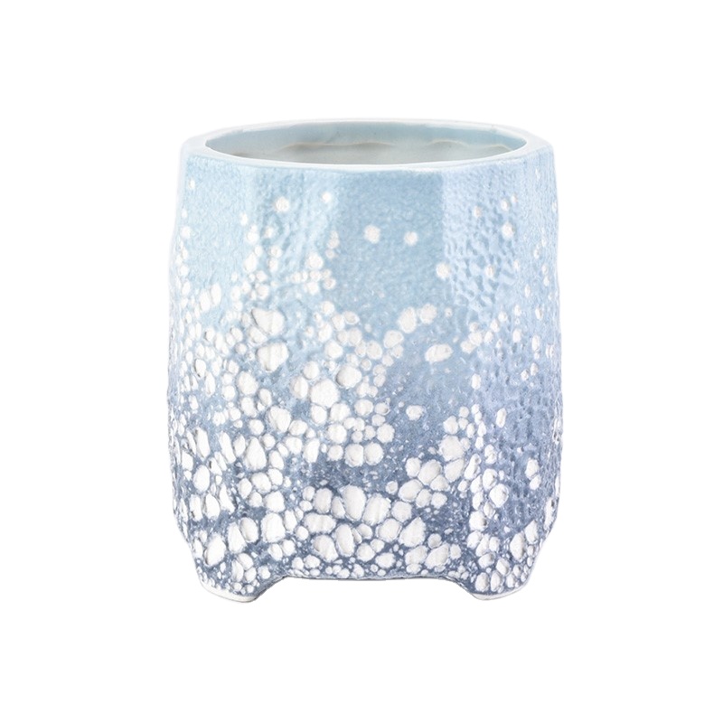 Sunny 423ml 260g  blue appearance ceramic candle jars with great quality