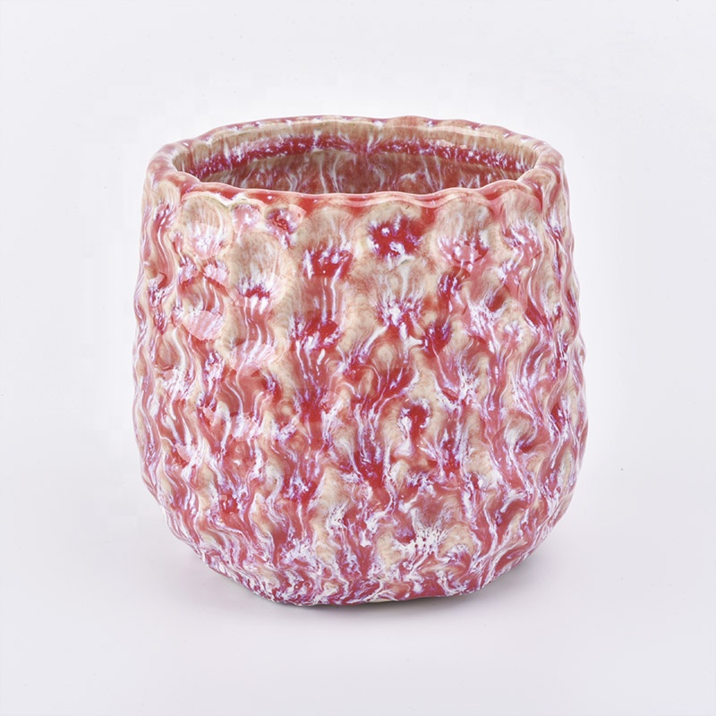 Christmas empty ceramic candle containers home decor