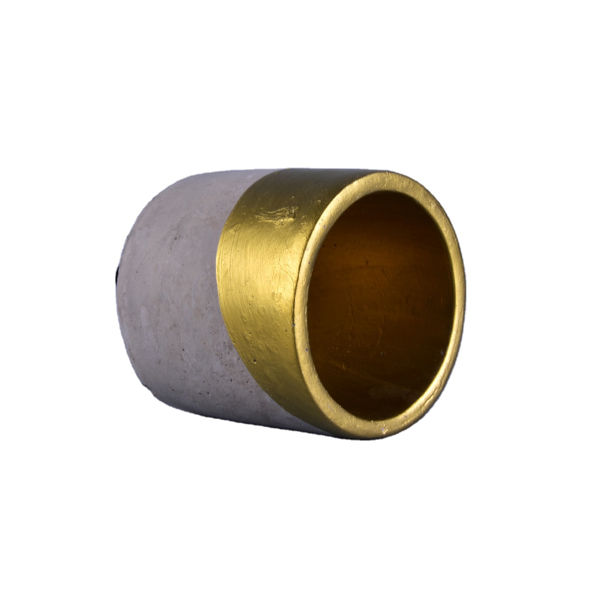 Wholesales custom empty grey luxury concrete cement candle holders