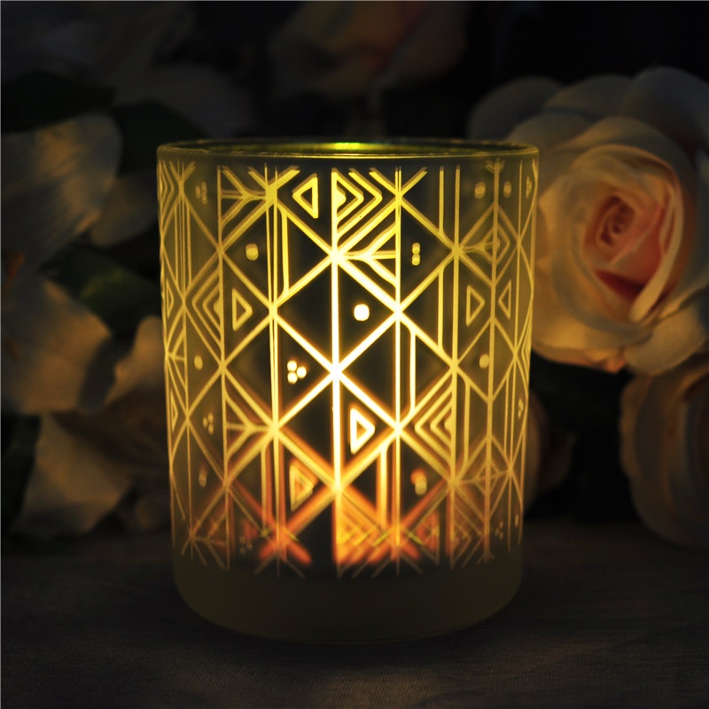 Custom frosted tealight glass jars for candle making