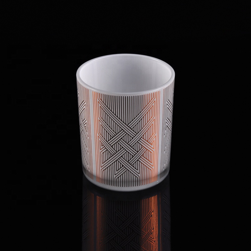 8oz 10oz 12oz Wholesales Custom white candle glass holders