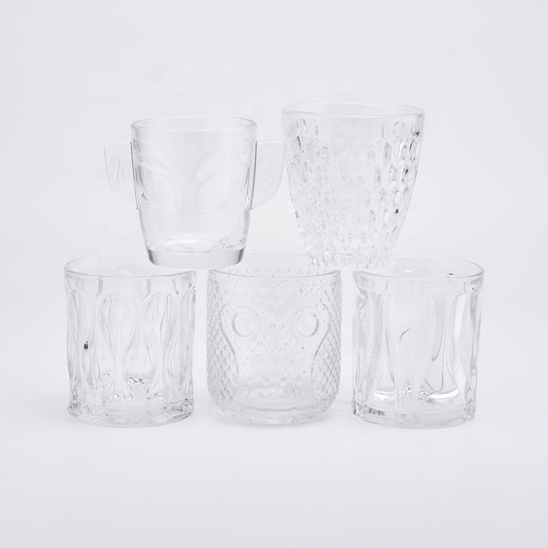 8oz 10oz Wholesales custom crystal empty luxury glass candle jars