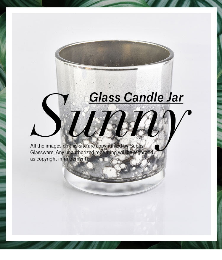 frosted glass candle jar