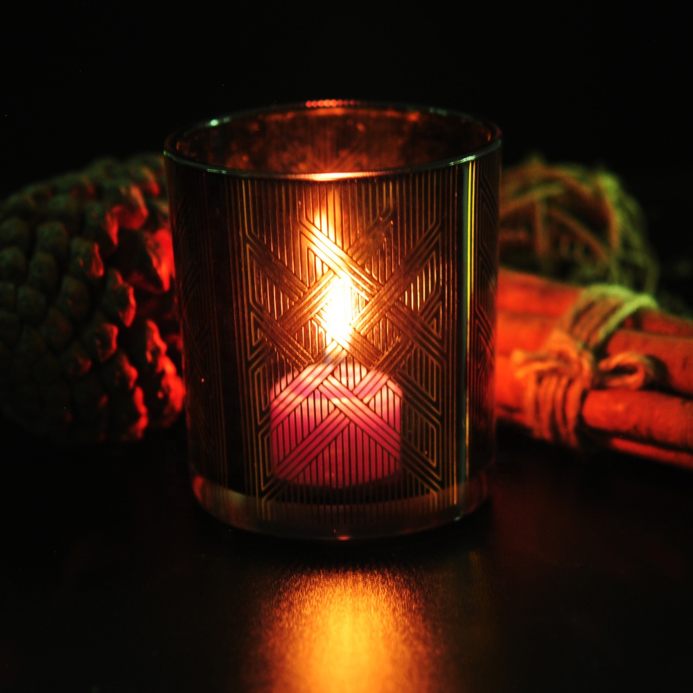8oz 10oz Christmas empty luxury tealight glass candle holder