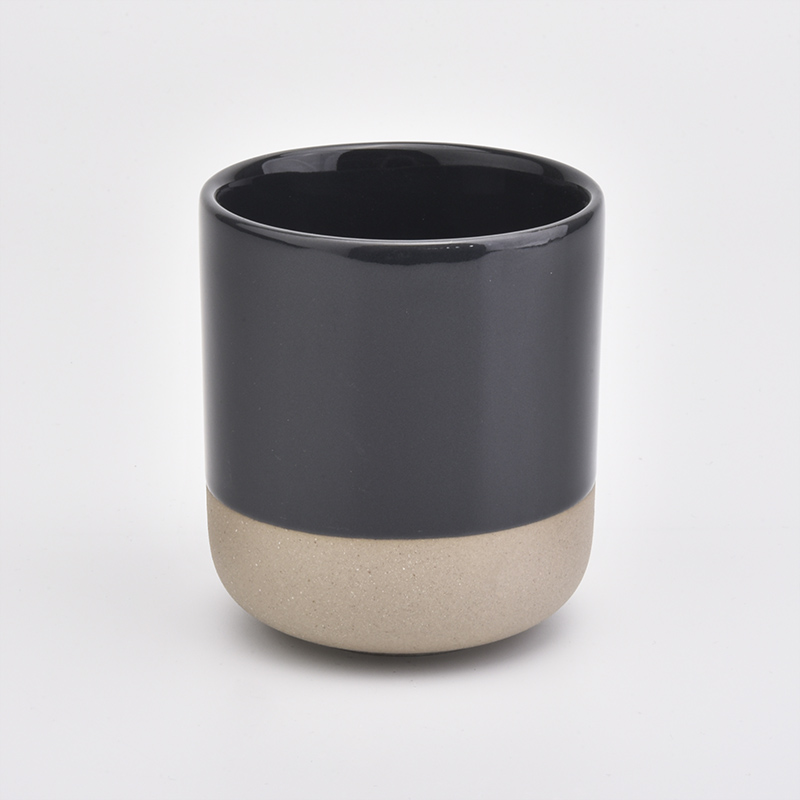empty ceramic candle holders