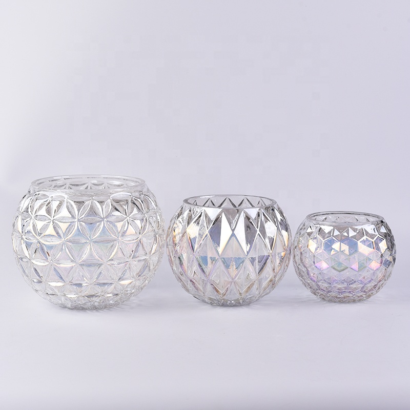 Custom clear votive plating glass candle jars