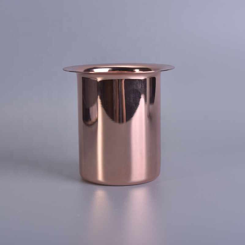 Color custom tall decorative metal candle jar insert 400ml