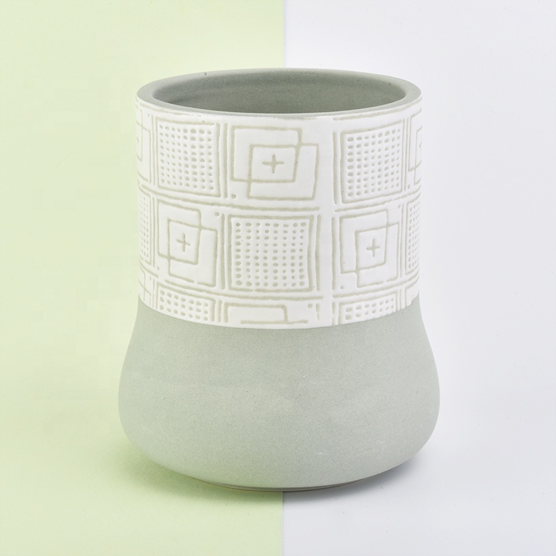 Wholesales matte Ceramic menorah candle cup