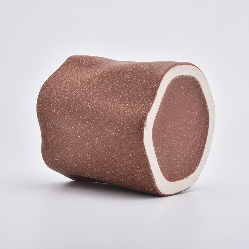 unique shape ceramic candle container for soy candles