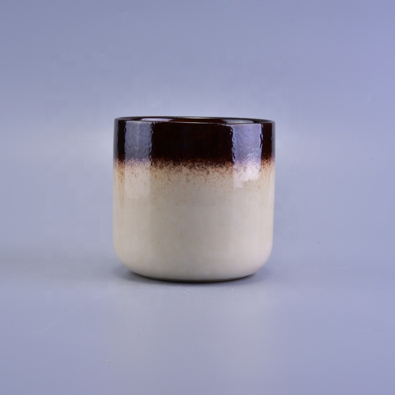 Vintage brown ceramic jars candle 10oz 12oz