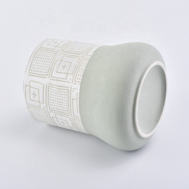 Wholesales matte Ceramic menorah candle cup