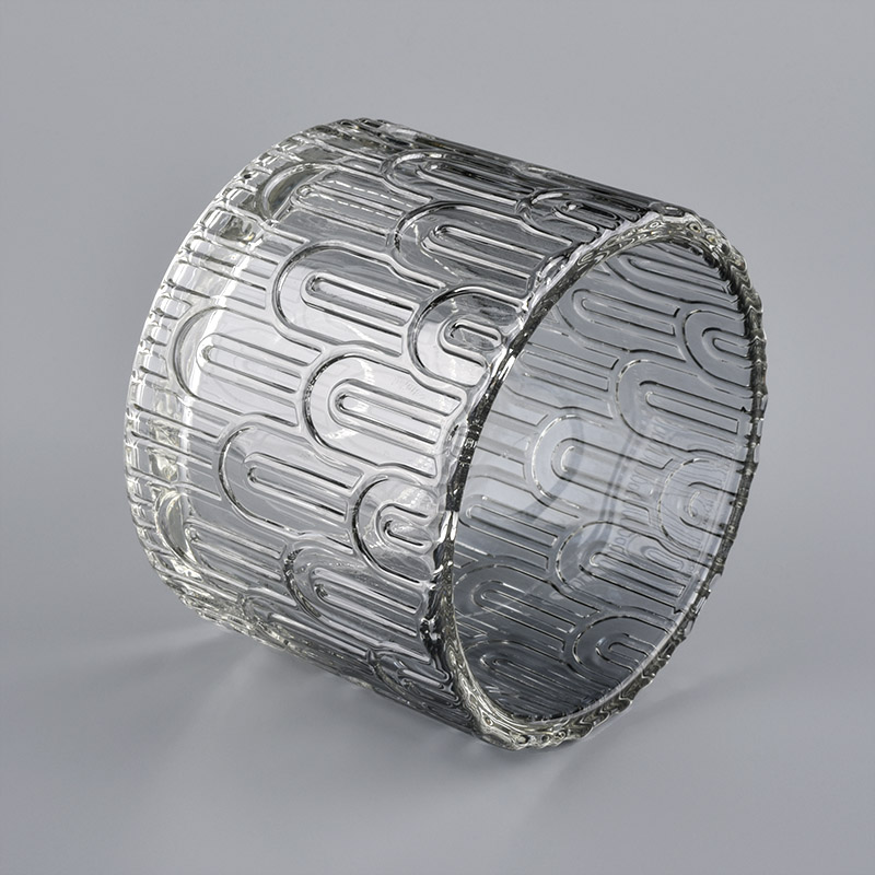 luxury geo cut glass candle jar of decorative wedding with lid