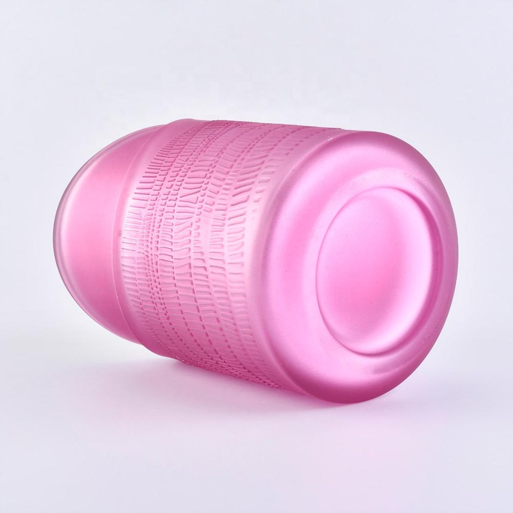 Sunny design Luxury heart shape pink candle glass jar