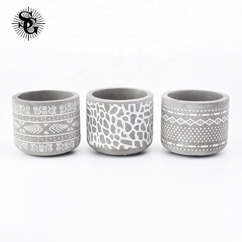 Sunny Glass unique design concrete candle jars with great quality