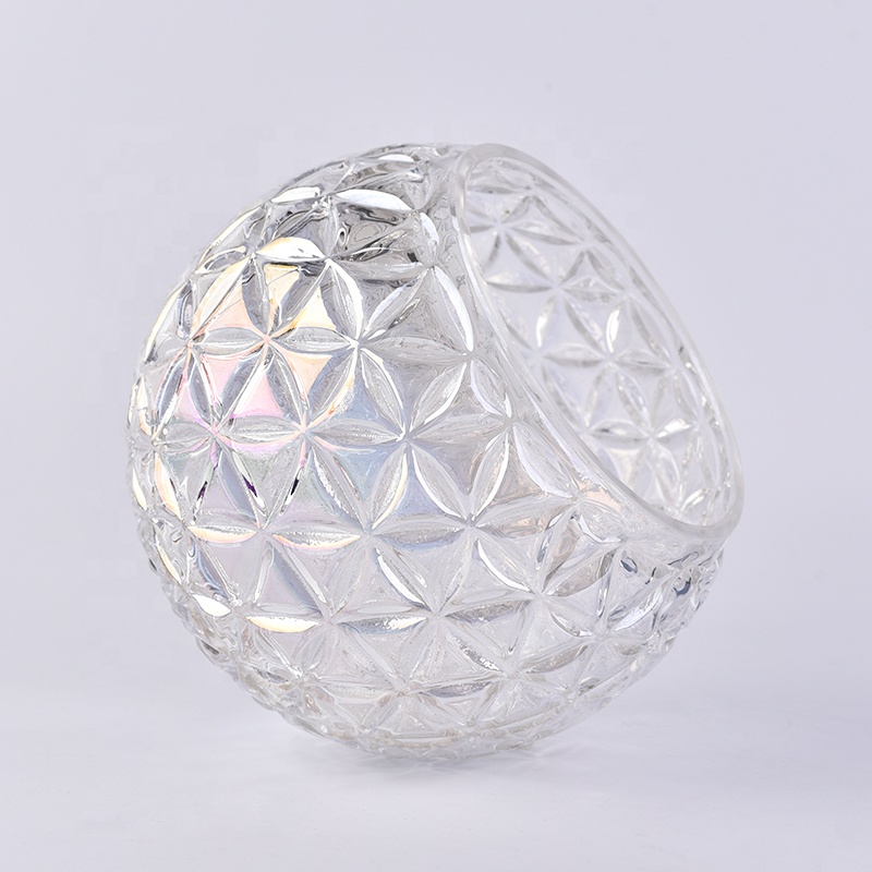 Custom clear votive plating glass candle jars